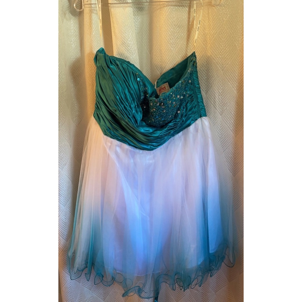 Short Strapless Dress with Lace-Up Back